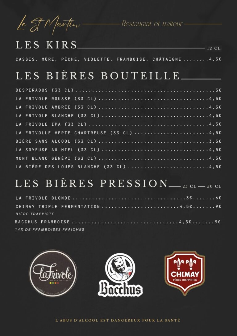 Kirs et bieres